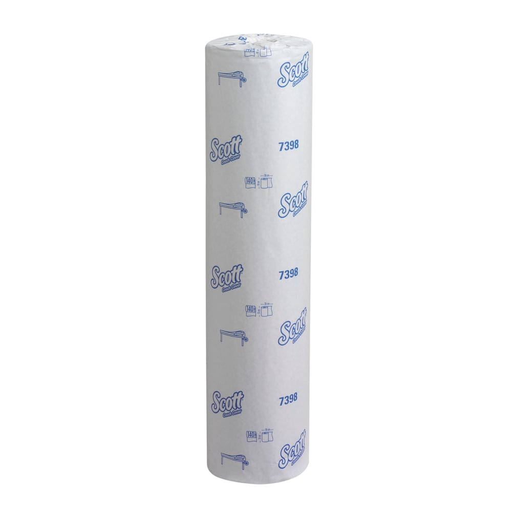 Scott® Cubrecamillas (51 de ancho) 7398, 12 rollos x 140 hojas azules de 2 capas - 7398