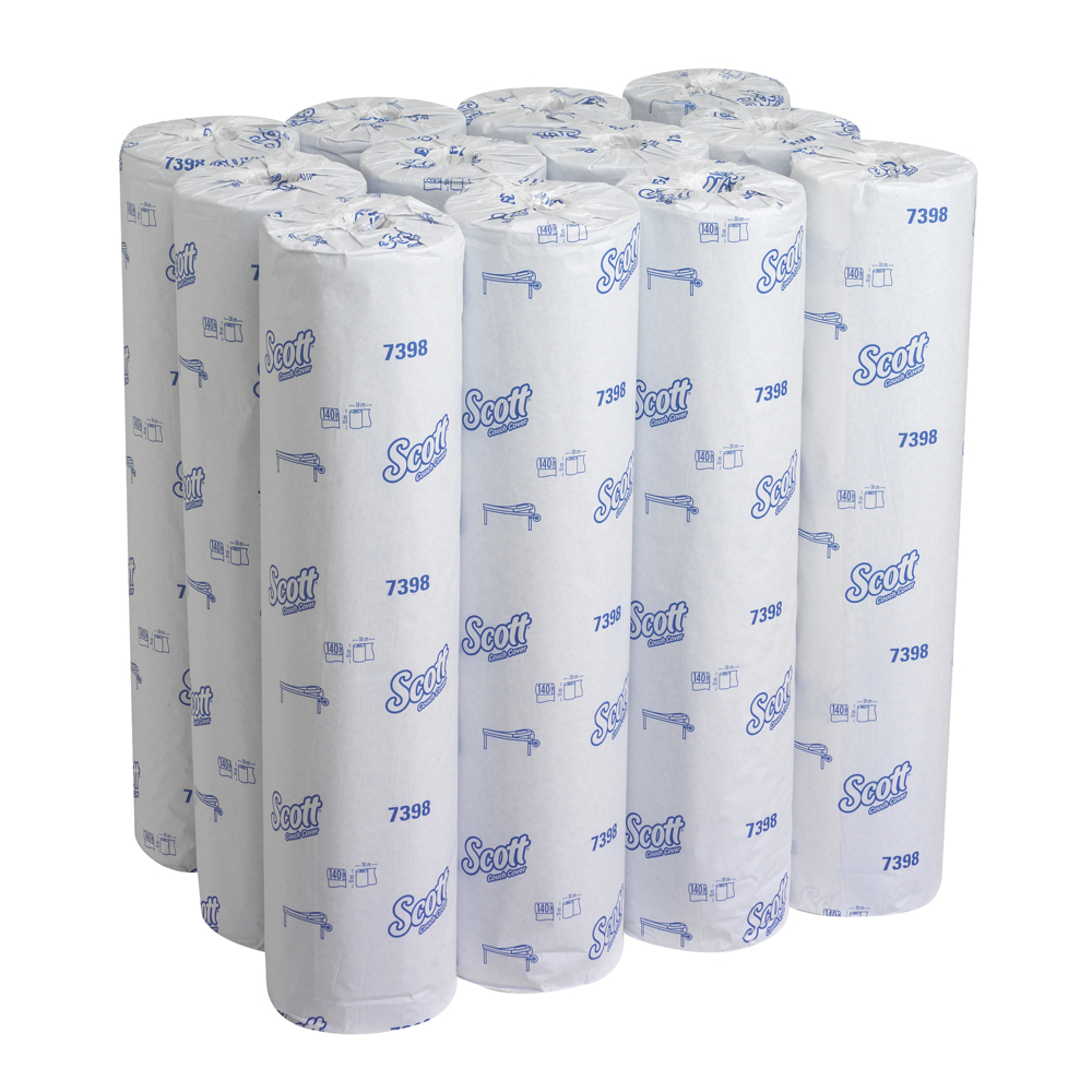 Scott® Couch Cover (51W) 7398 - 12 rolls x 140 blue, 2 ply sheets - 7398