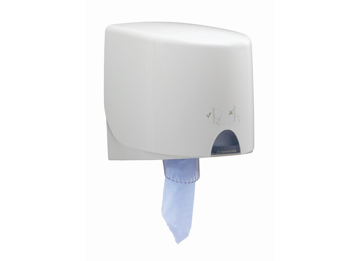 WypAll® L10 Papierreinigungstücher für Lebensmittel und Hygiene 7255 – 1-lagige blaue Rolle mit Zentralentnahme – 6 Rollen mit Zentralentnahme x 800 Papierreinigungstücher (insges. 4.800) - 7255