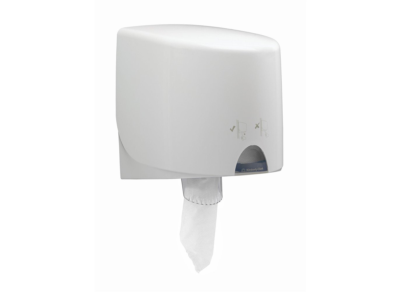 WypAll® L10 Papierreinigungstücher für Lebensmittel und Hygiene 7256 – 1-lagige Reinigungstücher, weiß – 6 Rollen mit Zentralentnahme x 800 Papierreinigungstücher (insges. 4.800) - 7256
