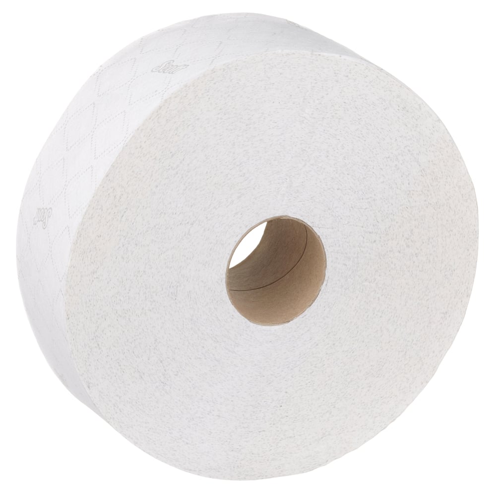 Scott® Essential™ Jumbo Toilettenpapierrolle 8522 – Jumbo-Rolle Toilettenpapier – 12 Rollen x 474 Blatt 2-lagigen Toilettenpapiers (2.160m gesamt) - 8522