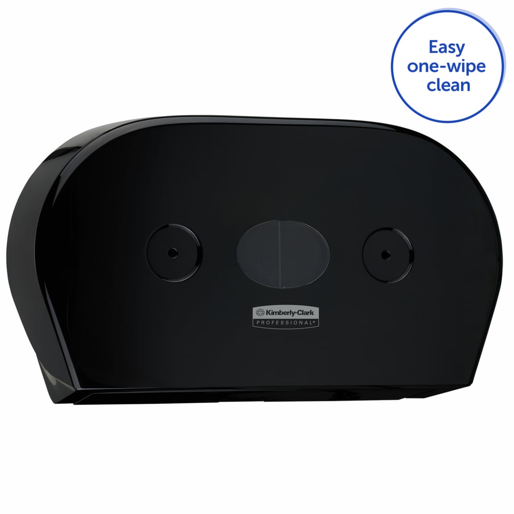 Portarrollos negro de baño para papel higiénico de dispensación central Twin Mini Aquarius™ 7187 - 1 x negro, Dispensador de papel higiénico - 7187
