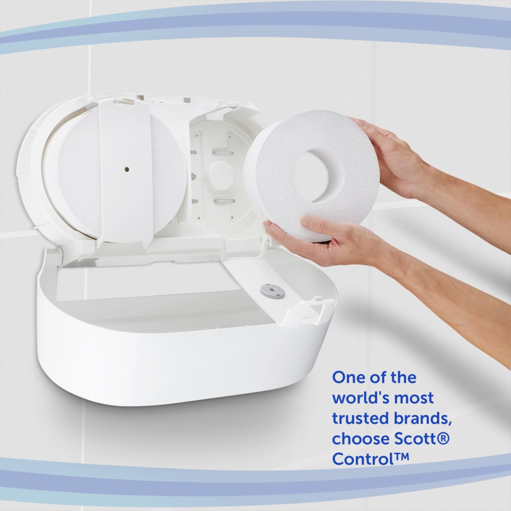 Scott® Control™ Туалетная бумага с центральной подачей, код 8591, двухслойная туалетная бумага, 12 рулонов x 833 листов туалетной бумаги (всего 9 996 шт.) - 8591