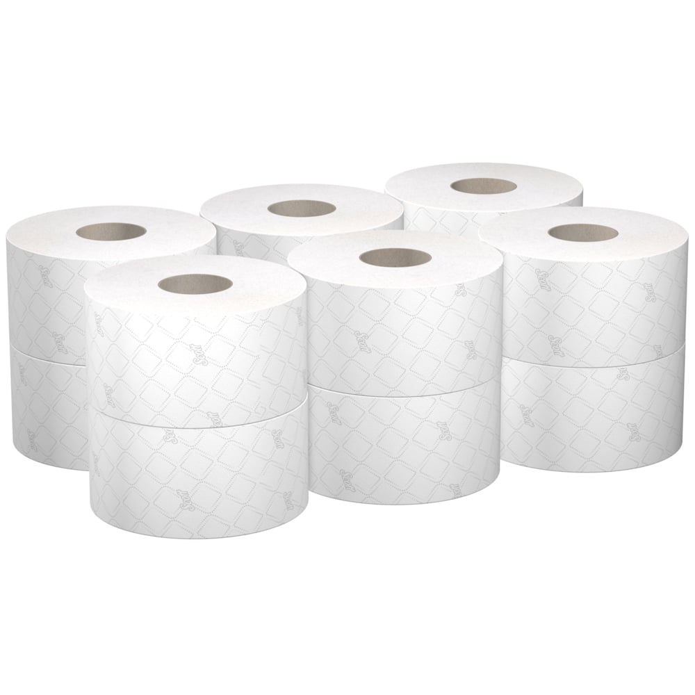 Papier toilette à dévidage central Scott® Control™ 8591 - Papier toilette 2 épaisseurs - 12 rouleaux x 833 feuilles de papier toilette (9 996 feuilles au total) - 8591