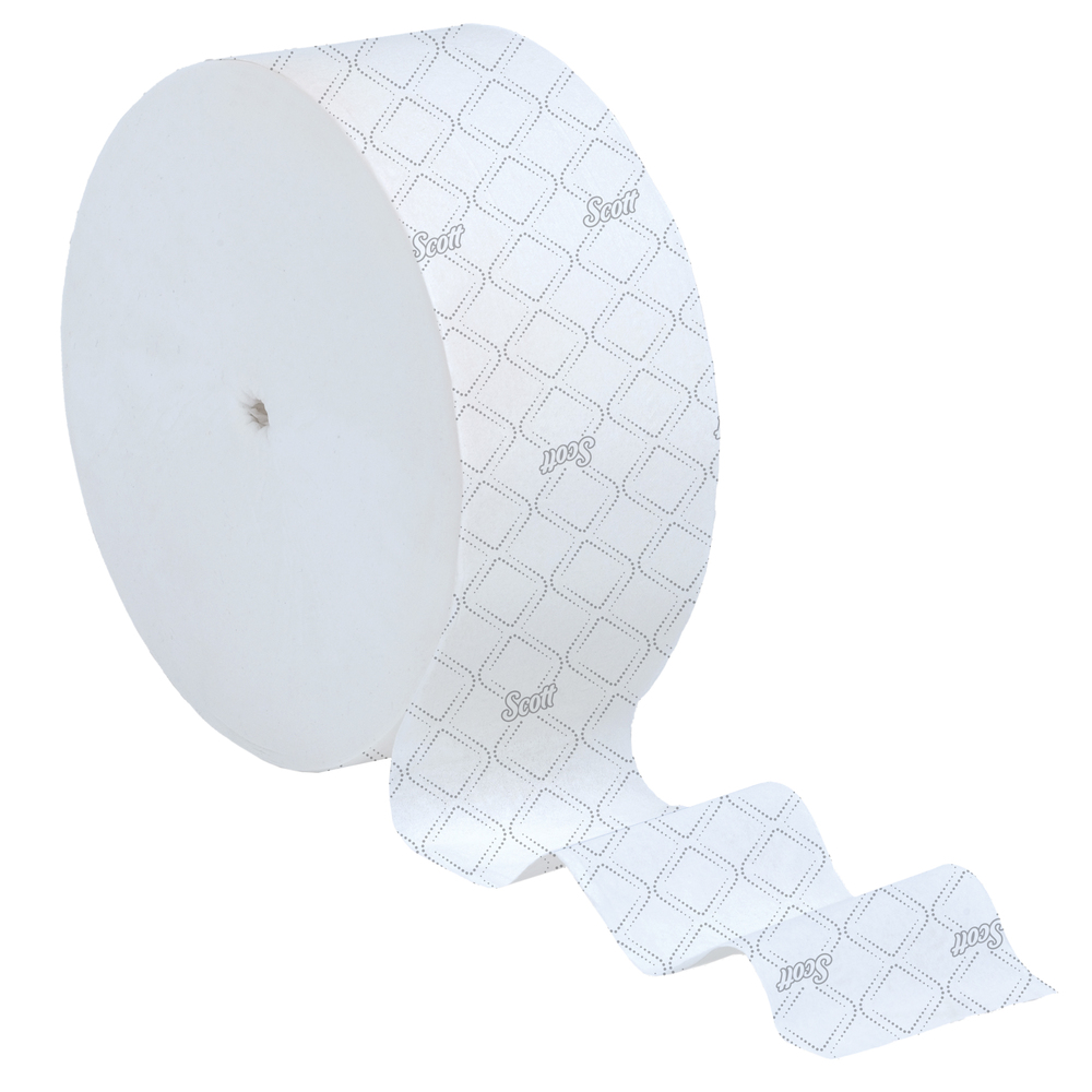 Papier hygiénique en rouleau format géant Scott Essential sans mandrin (07006), 2 épaisseurs, blanc, 12 rouleaux/boîte, 1150 pi/rouleau - 07006
