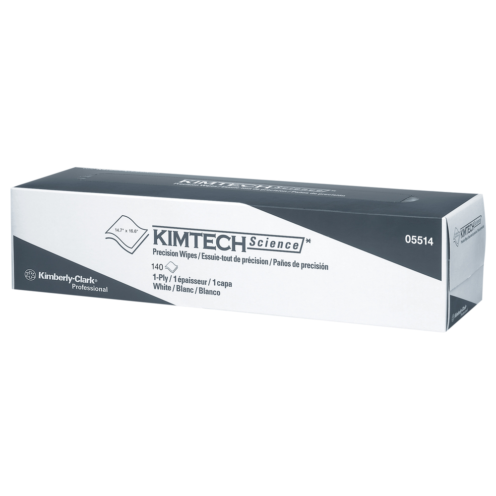 Essuie-tout Precision Kimtech Science (05514), essuie-tout blancs, 1 épaisseur, 15 boîtes Pop-Up/caisse, 140 lingettes/boîte, 2 100/caisse - 05514