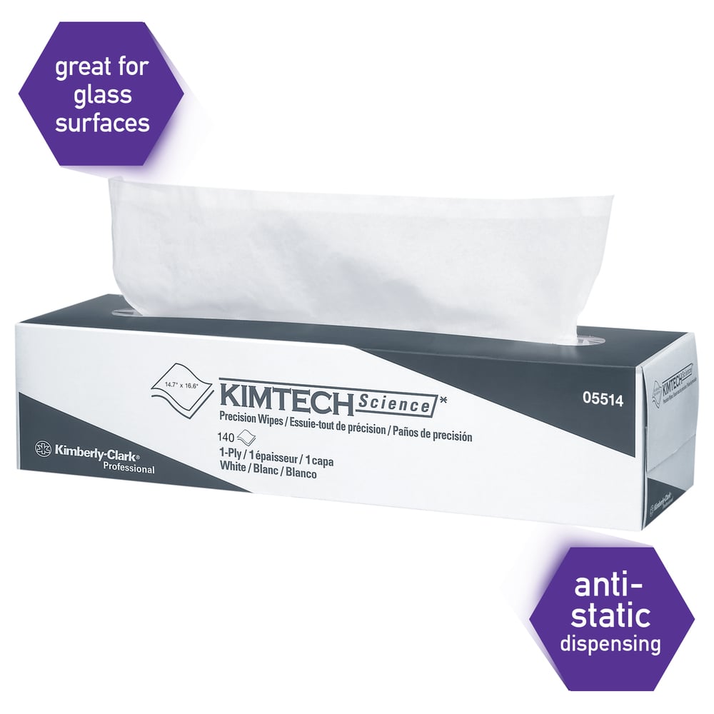 14.7 1 Ply Kimberly-Clark 05514 Kimtech Science Precision Wipe Tissue Wiper 16.6 Size Pack of 2100 
