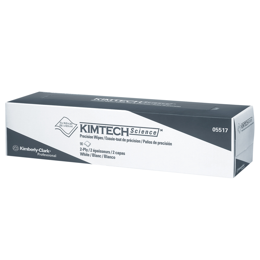 Essuie-tout Precision Kimtech Science (05517), essuie-tout blancs, 2 épaisseurs, 15 boîtes Pop-Up/caisse, 90 lingettes/boîte, 1 350/caisse - 05517