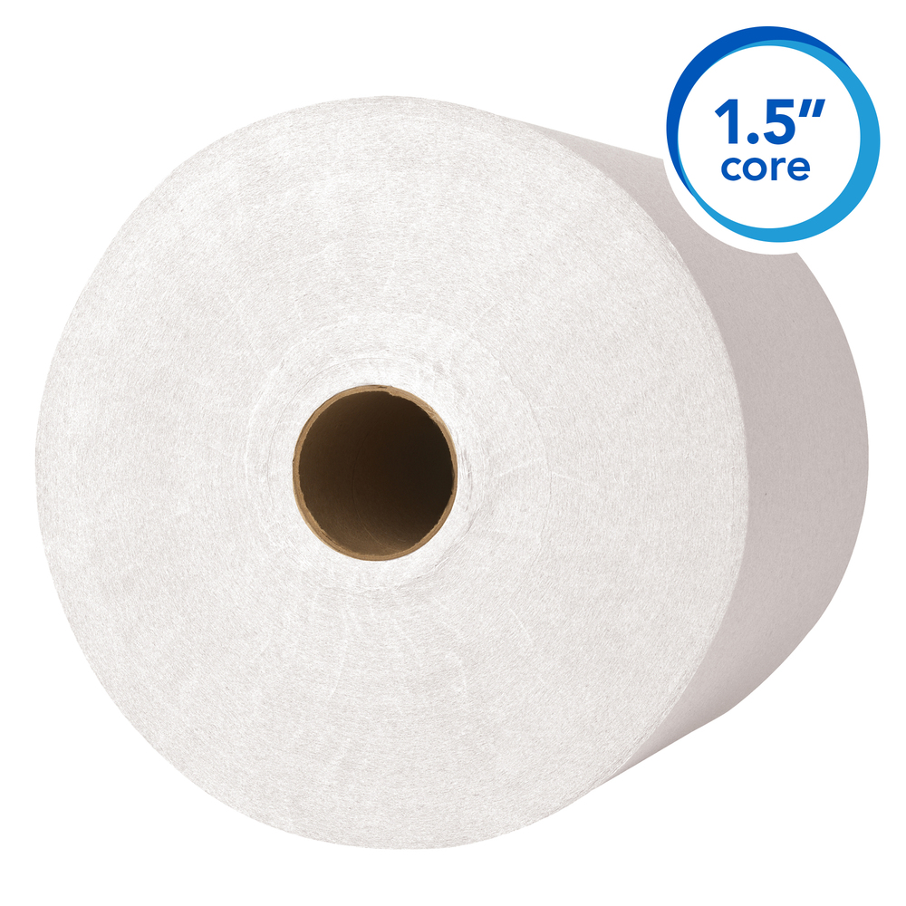 Scott® Essential Hard Roll Paper Towels (01040), White, 800' / Roll, 12 Rolls / Case, 9,600' / Case - 01040