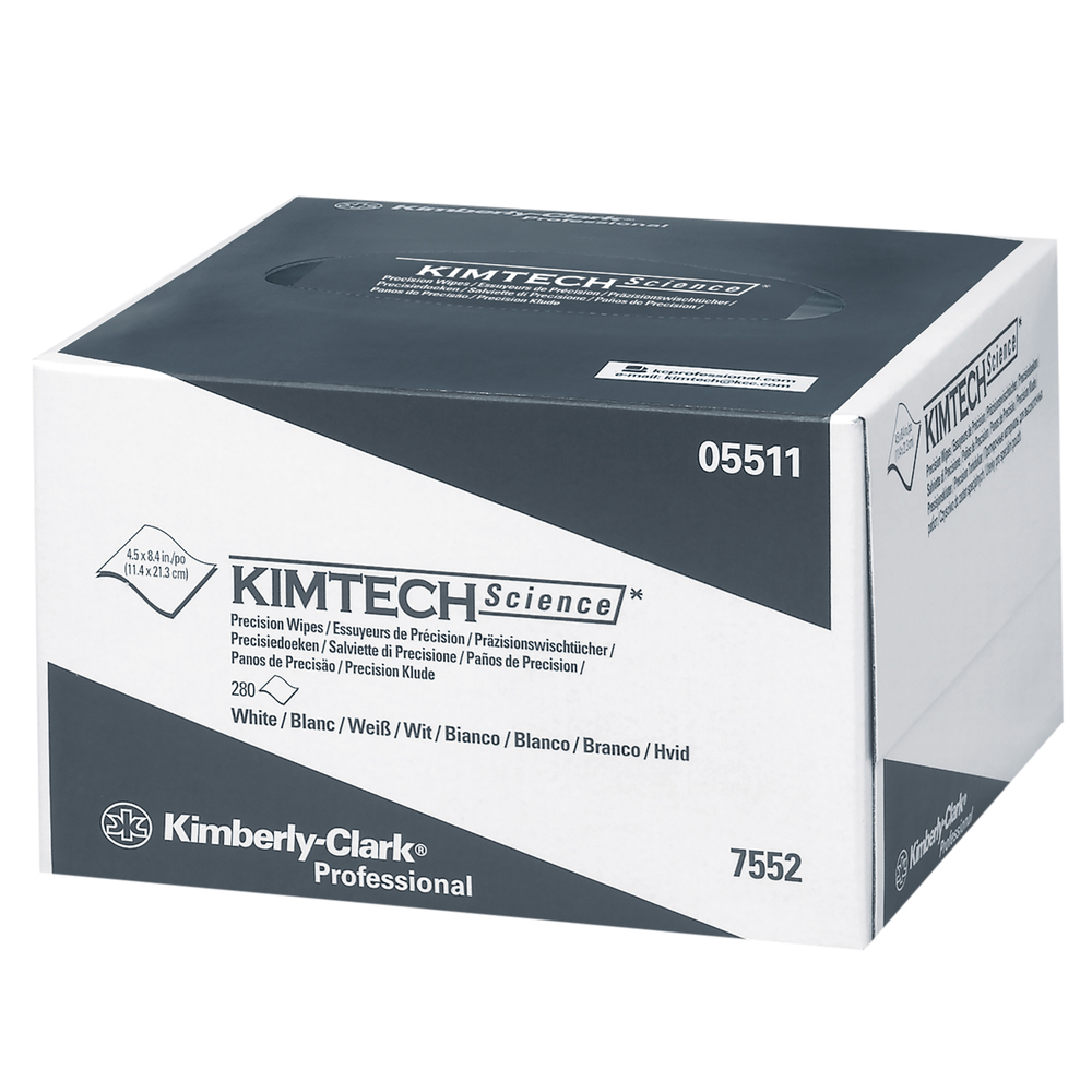 Essuie-tout Precision Kimtech Science (05511), essuie-tout blanc, 1 épaisseur, 60 boîtes Pop-up/caisse, 280 lingettes/boîte, 16 800/caisse - 05511