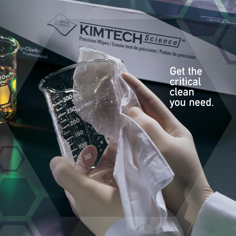 Kimtech™ Science Precision Wipes (05514), White, 15 Pop-Up Boxes / Case, 144 Sheets / Box, 2,160 Sheets / Case - 05514