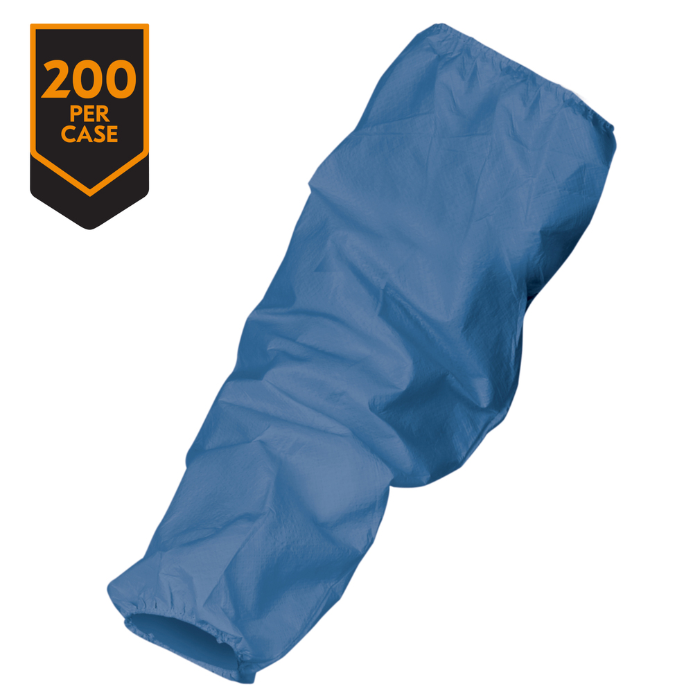 KleenGuard™ A60 Bloodborne Pathogen & Chemical Splash Sleeve Protector (36871), 21”, Elastic Top & Wrist, One Size, Denim, 200 / Case - 36871