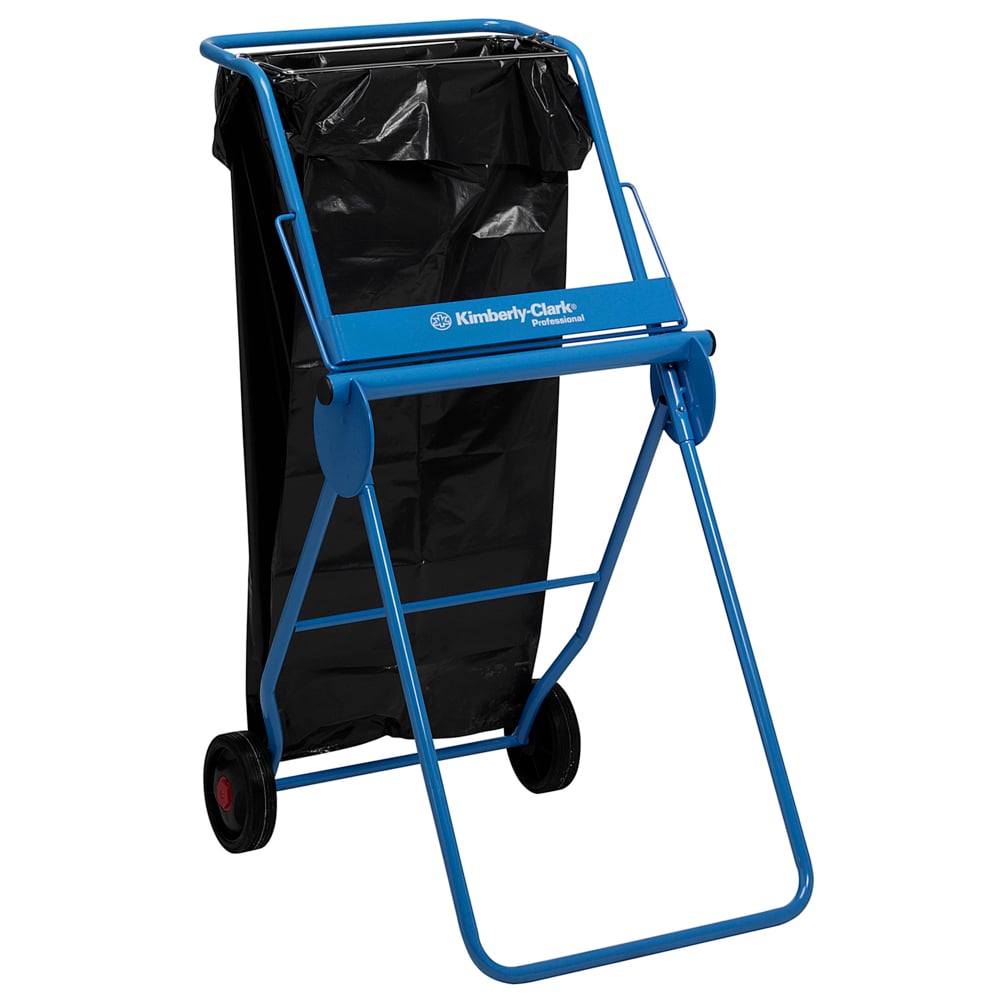 Kimberly-Clark Professional™ Mobile Stand Large Roll Wiper Dispenser 6155 - Large Blue Roll Dispenser - 1 x Blue Mobile Wiper Dispenser - 6155