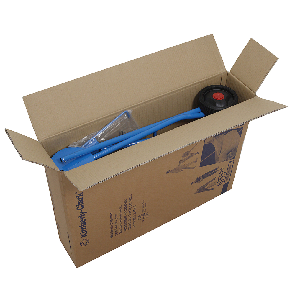Kimberly-Clark Professional™ Dispensador de paños en rollo grande en soporte móvil 6155, azul - 6155