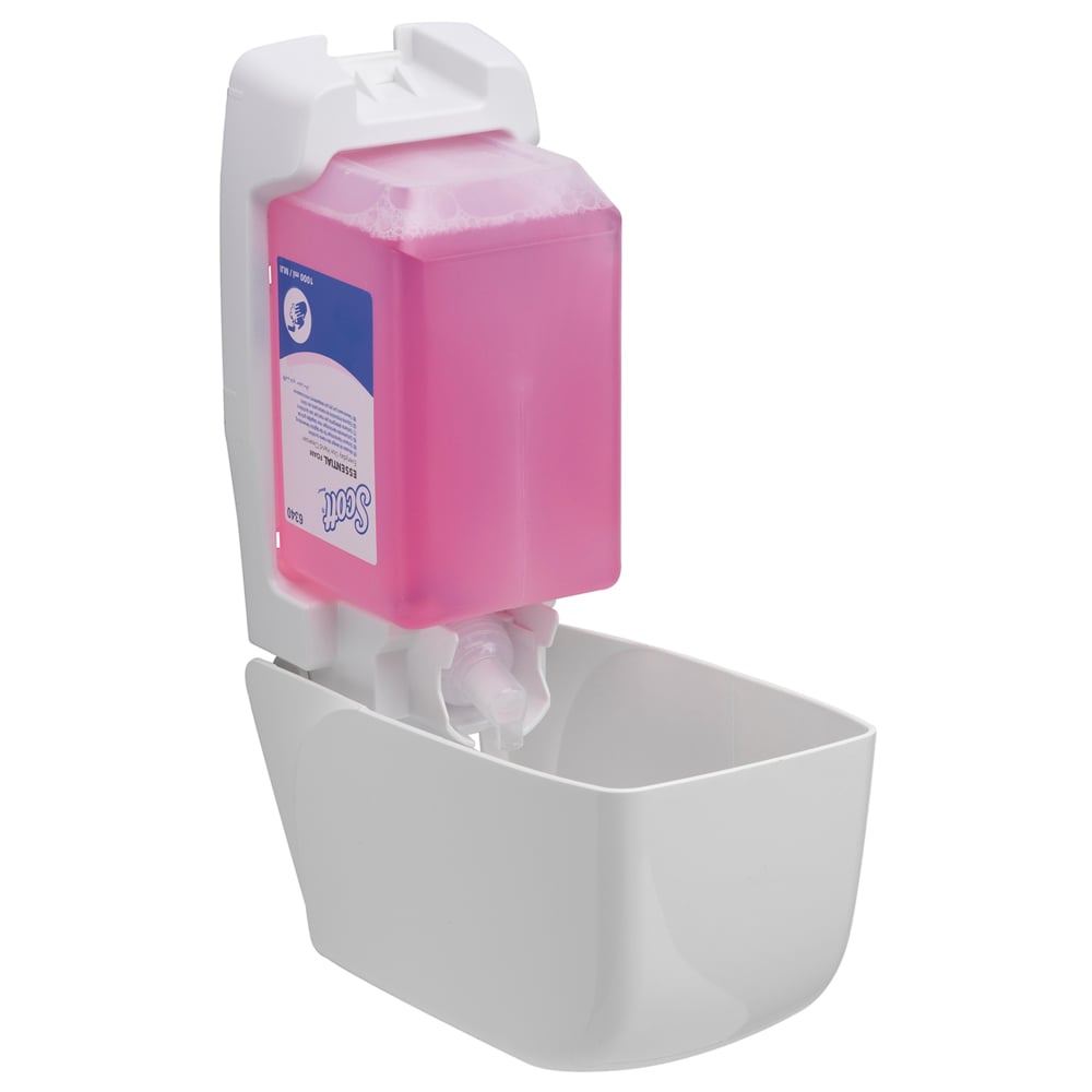Scott® Essential™ Schaum-Seife für die tägliche Verwendung 6340 – parfümierte Handseife – 6 x 1 Liter, Kassetten rosafarbener Handreiniger (insges. 6 l) - 6340