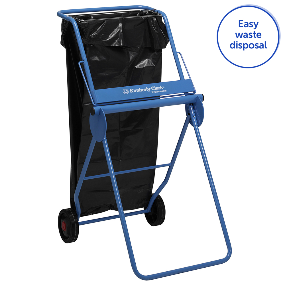 Kimberly-Clark Professional™ Dispensador de paños en rollo grande en soporte móvil 6155, azul - 6155
