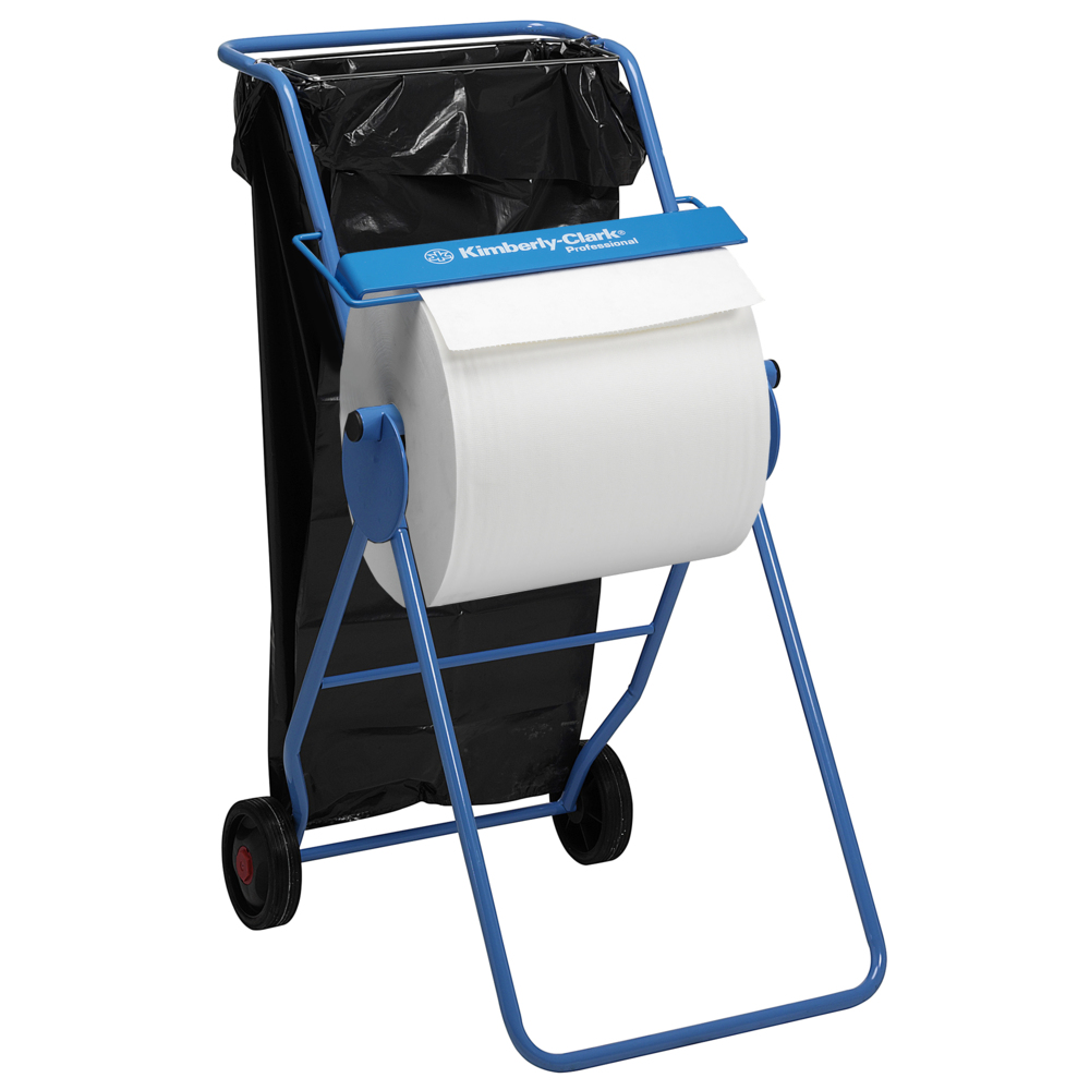 Kimberly-Clark Professional™ Dispensador de paños en rollo grande en soporte móvil 6155, azul - 6155