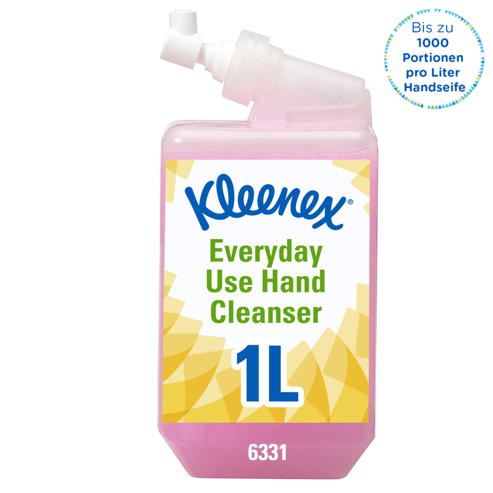 Kleenex® Crème de lavage des mains 6331 - Usage quotidien - Paquet de 6 x cartouches de 1 L (6 litres au total) - 6331