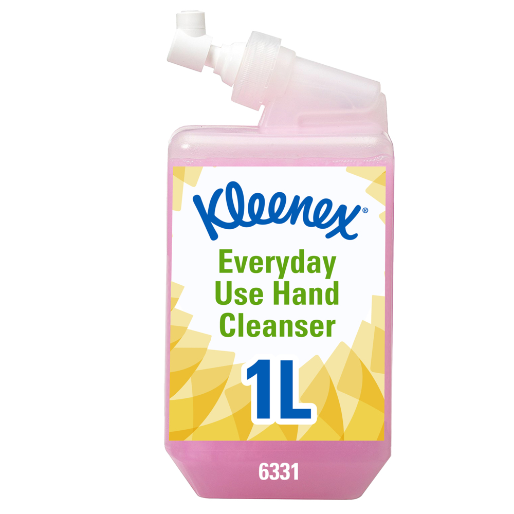 Kleenex® Everyday Use Hand Cleanser 6331 - Pink Hand Wash - 6 x 1 Litre Hand Wash Refills (6 Litre total) - 6331