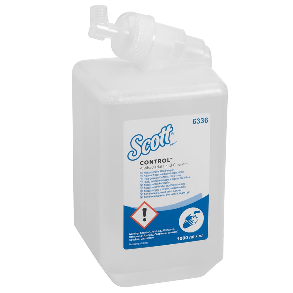 Savon des mains antibactérienne Scott® Control™ - 6336, incolore, 6 x 1 L (6 L au total) - 6336