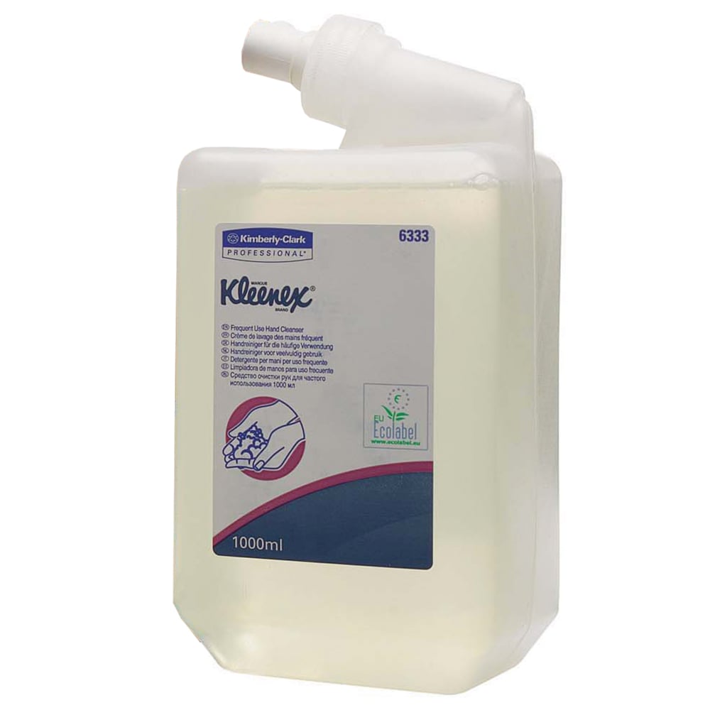 Savon liquide pour les mains Kleenex® 6333 - Usage quotidien - Paquet de 6 x cartouches de 1 L (6 litres au total) - 6333
