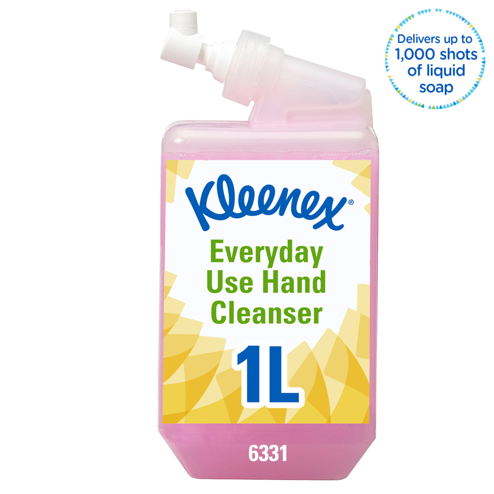 Kleenex® Crème de lavage des mains 6331 - Usage quotidien - Paquet de 6 x cartouches de 1 L (6 litres au total) - 6331