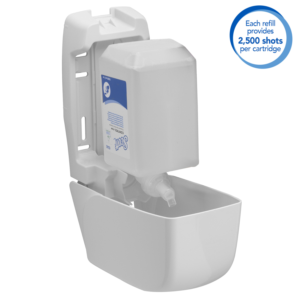 Scott® Control™ schuim handreiniger voor frequent gebruik 6342 –ongeparfumeerde schuimende zeep voor handen - 6 x 1 liter heldere handzeepnavulling (in totaal 6 liter) - 6342