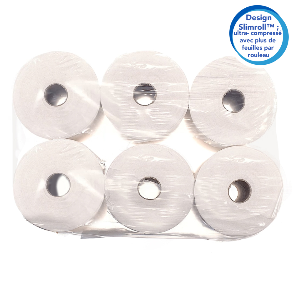 Scott® Slimroll™ papieren Handdoekjes 6657 - 6 x 165 m witte, 1-laags rollen - 6657