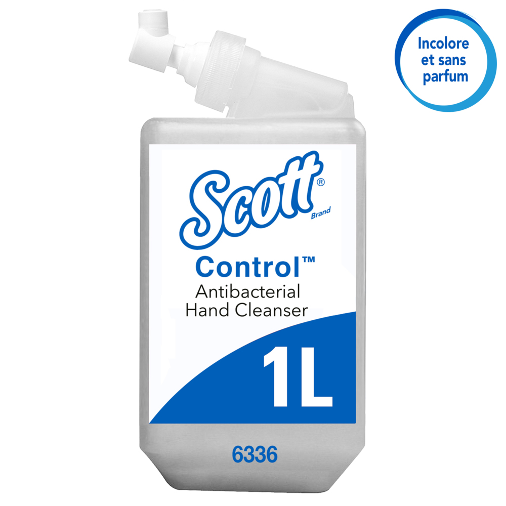 Savon des mains antibactérienne Scott® Control™ - 6336, incolore, 6 x 1 L (6 L au total) - 6336