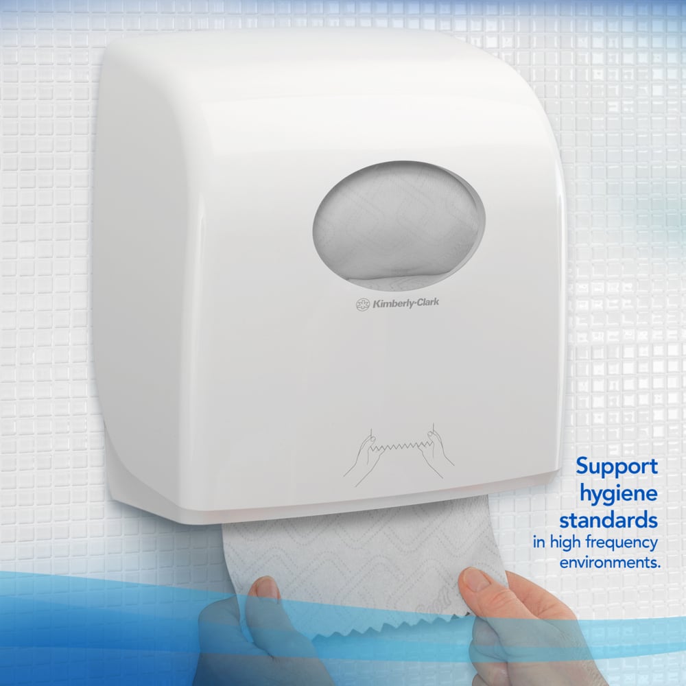 Scott® Essential™ Рулонные бумажные полотенца для рук, код 6691, 6 рулонов x 350 м белой однослойной бумаги (всего 2100 м) - 6691