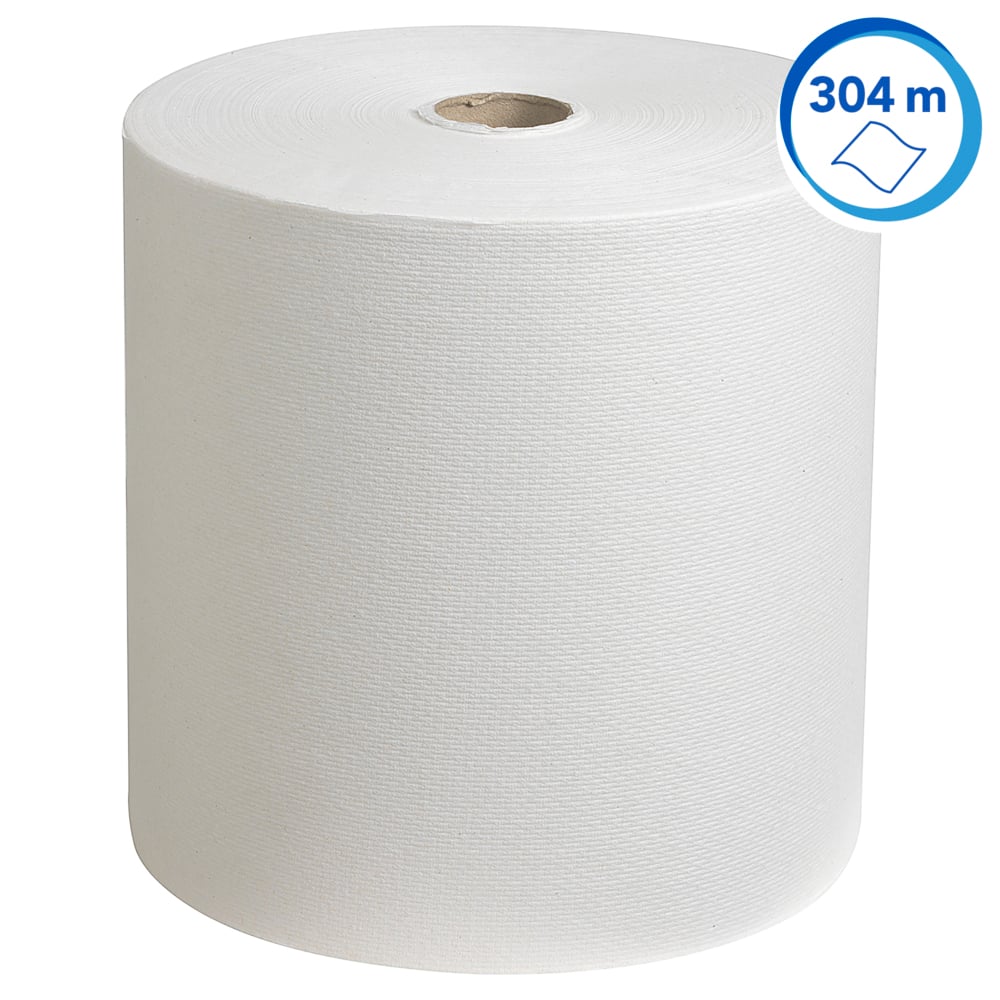 Scott® Gerolde handdoeken 6667 - 6 x 304 m witte, 1-laags rollen - 6667