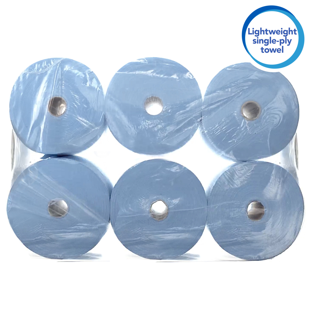 Scott® Toallas secamanos 6668: 6 rollos x 304 m azules, 1 capa - 6668