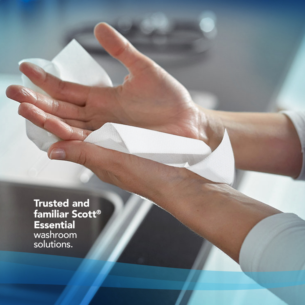 Scott® Essential™ Рулонные бумажные полотенца для рук, код 6691, 6 рулонов x 350 м белой однослойной бумаги (всего 2100 м) - 6691