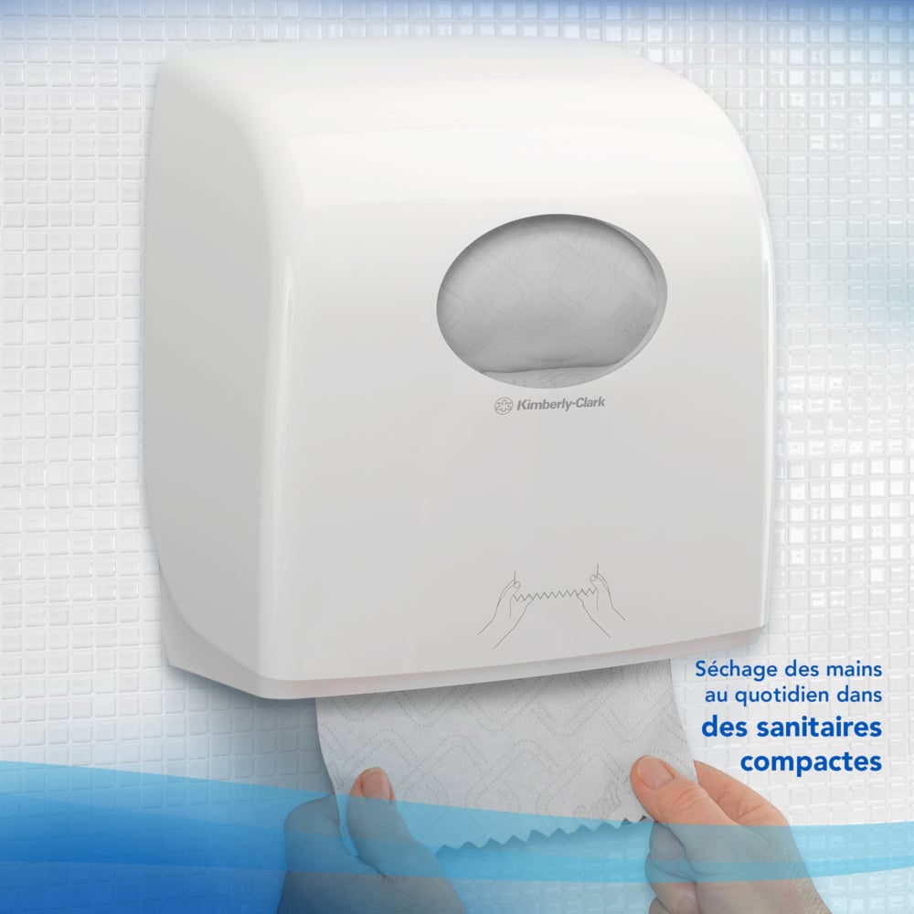 Essuie-mains roulés Scott® Essential™ Slimroll™ 6695 - Essuie-mains roulés en papier - 6 x rouleaux d'essuie-mains en papier blanc de 190 m (1 140 m au total) - 6695