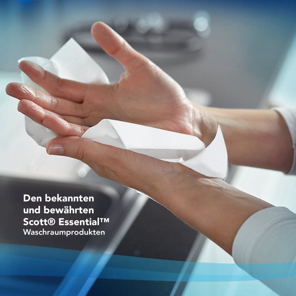 Essuie-mains roulés Scott® Essential™ 6691 - Essuie-mains roulés en papier - 6 x rouleaux de 350 m d'essuie-mains en papier blanc (2 100m au total) - 6691