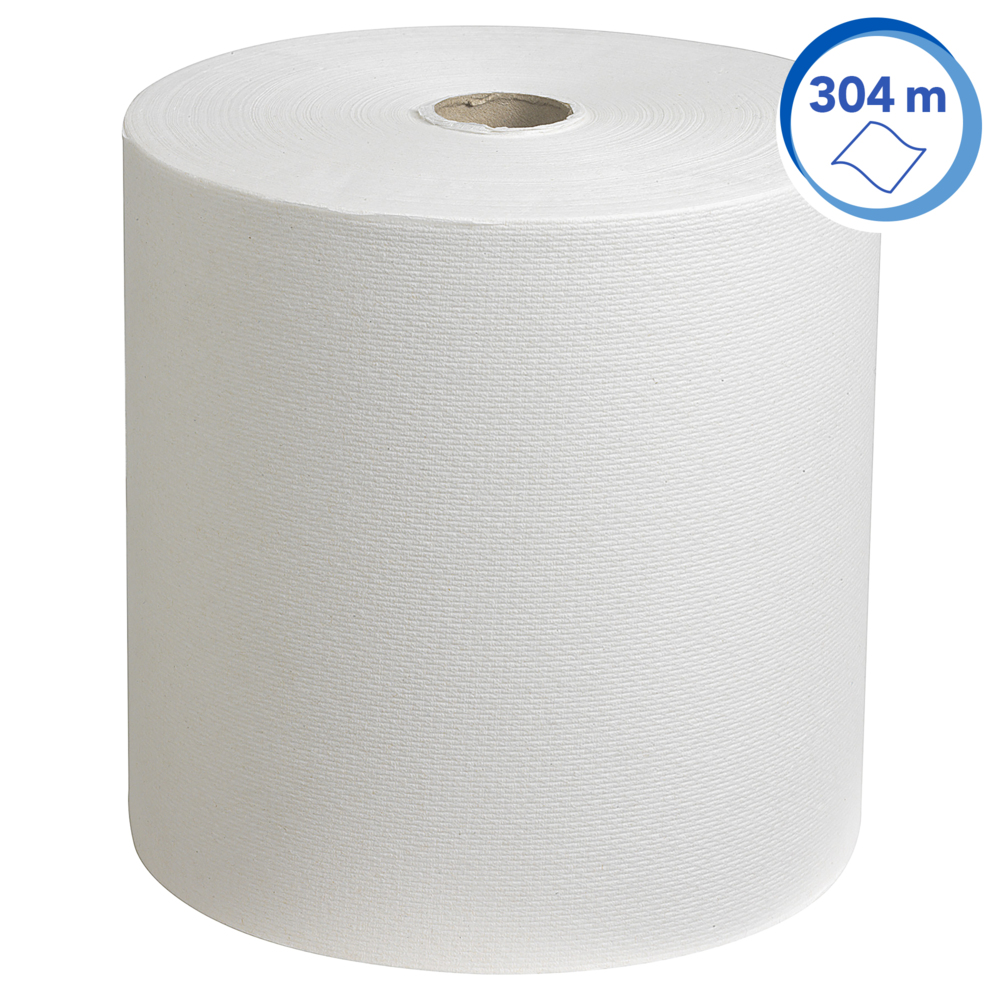 Essuie-mains roulés Scott® 6667 - 6 x 304 m blancs 1 épaisseur - 6667