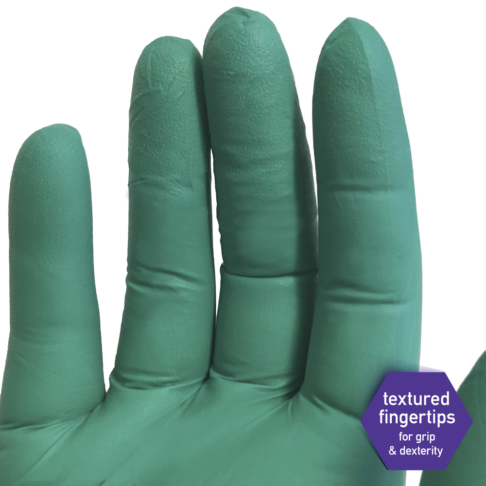 Kimberly-Clark™ Spring Green Nitrile Exam Gloves (43437), 4.7 Mil, Ambidextrous, 9.5”, XS, 200 Nitrile Gloves / Box, 10 Boxes / Case, 2,000 / Case - 43437