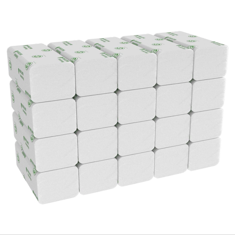 Hostess™ NATURA™ Rolhanddoeken 6812 - 20 pakken x 84 grote, witte, 2-laags vellen - 6812