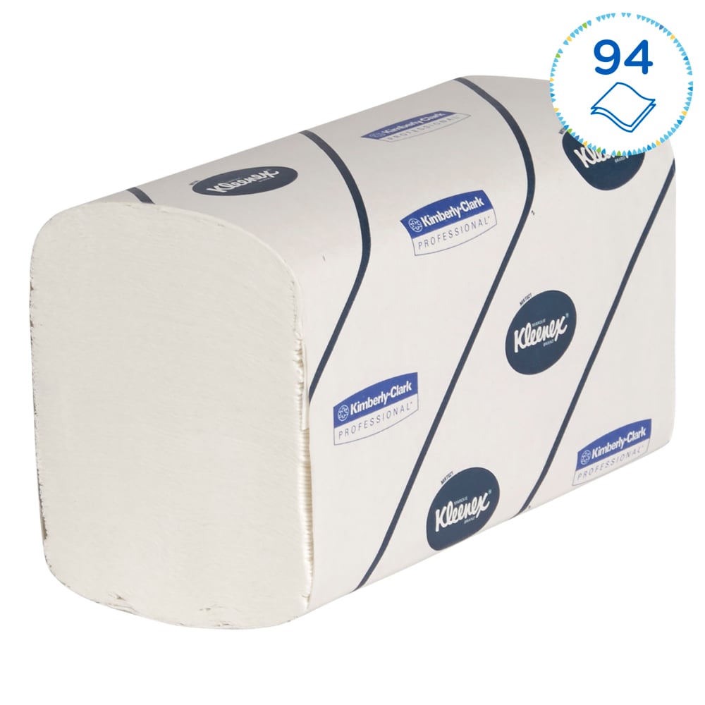 Kleenex® Ultra gevouwen Handdoeken 6772 - 30 wikkels x 94 witte, 2-laags doeken - 6772