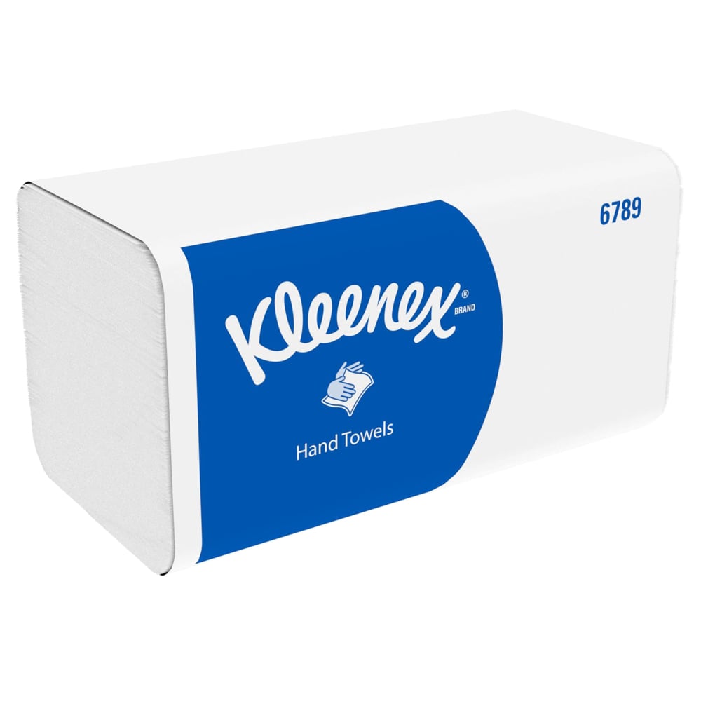 Essuie-mains enchevêtrés Kleenex® 6789 - Essuie-mains 2 épaisseurs pliés en V - 15 paquets x 186 essuie-mains en papier (2 790 au total) - 6789