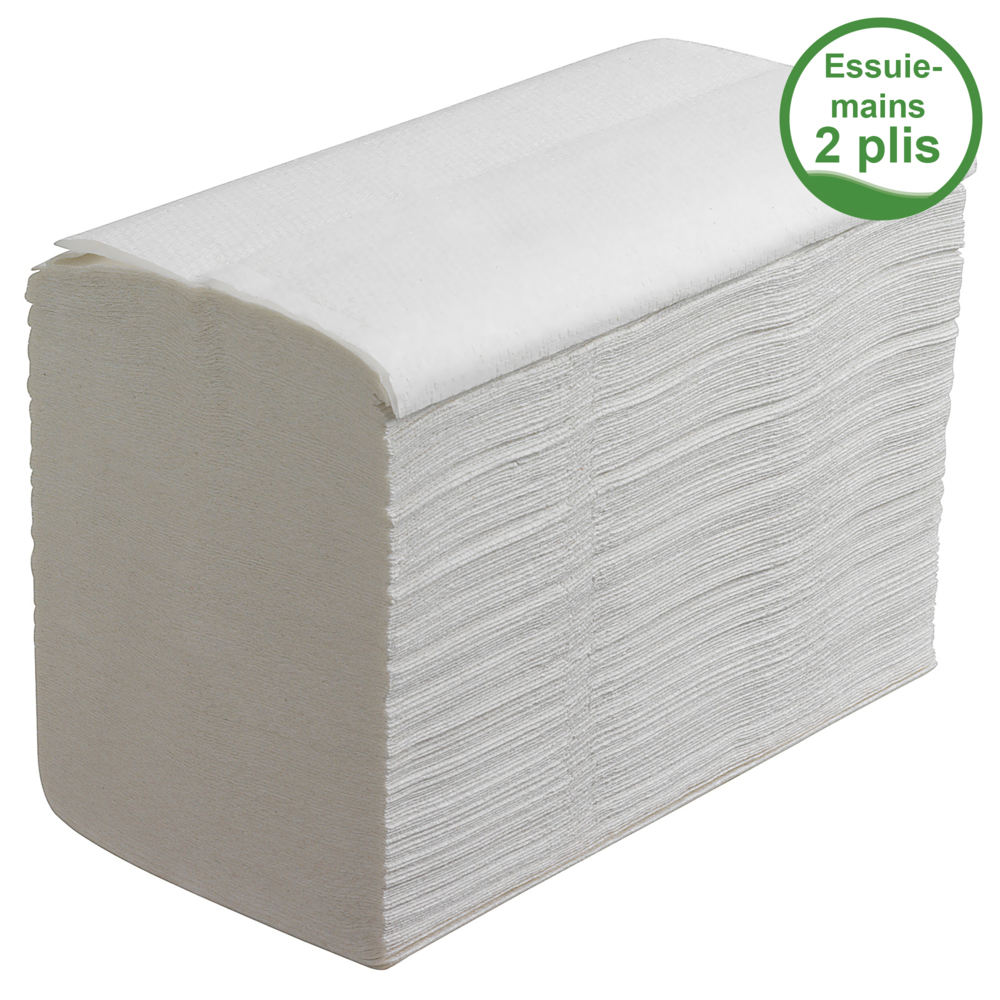 Hostess™ NATURA™ Gevouwen papieren handdoekjes 6811 - 20 pakken x 180 witte, 2-laags vellen - 6811