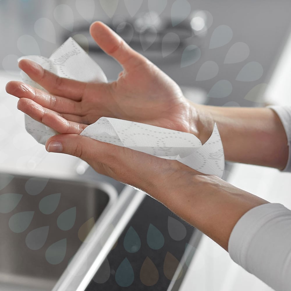 Kleenex® Ultra™ Сложенные полотенца для рук V-Fold, код 6710, 15 упаковок x 96 листов белой, трехслойной бумаги (всего 1440 шт.) - 6710