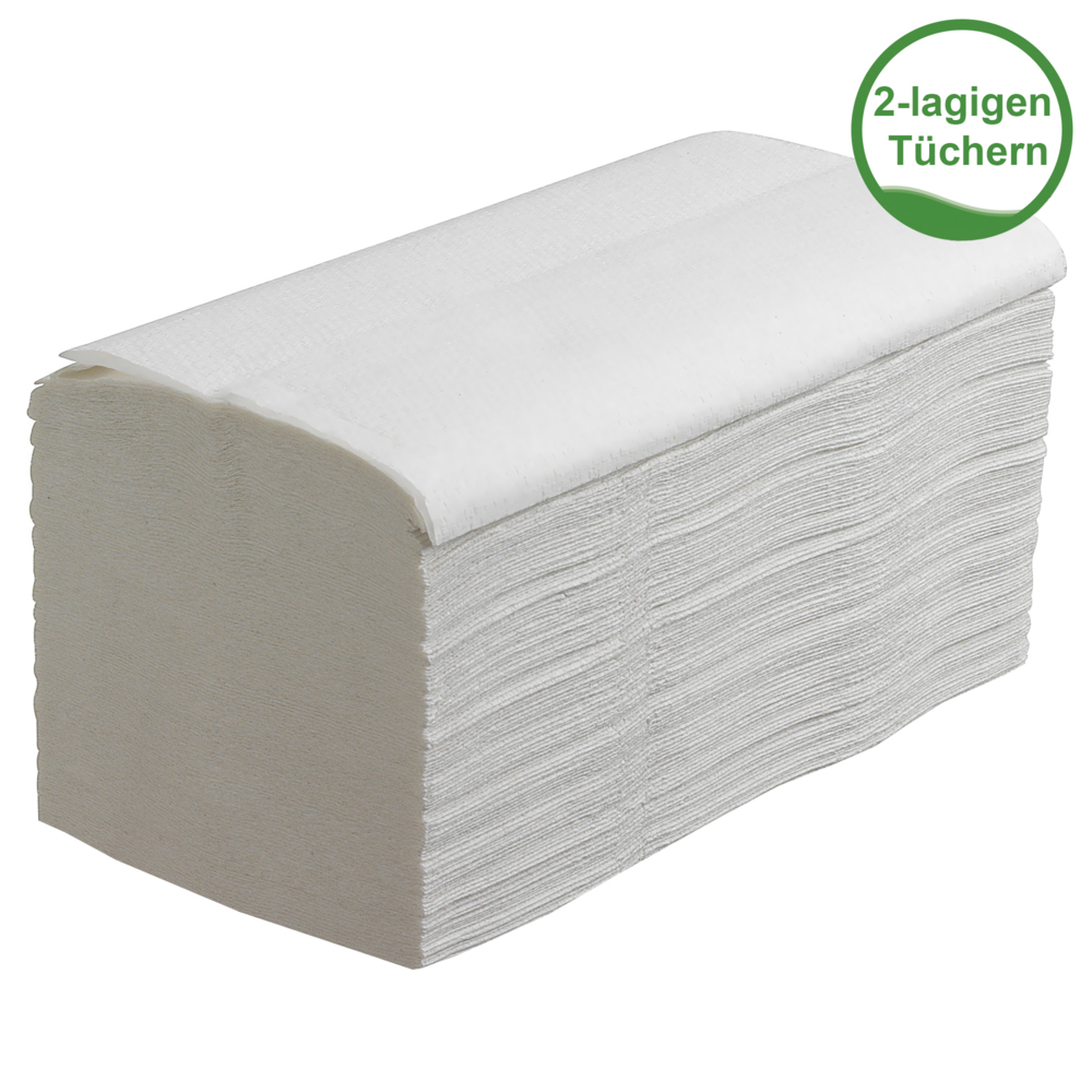 Hostess™ NATURA™ Rolhanddoeken 6812 - 20 pakken x 84 grote, witte, 2-laags vellen - 6812