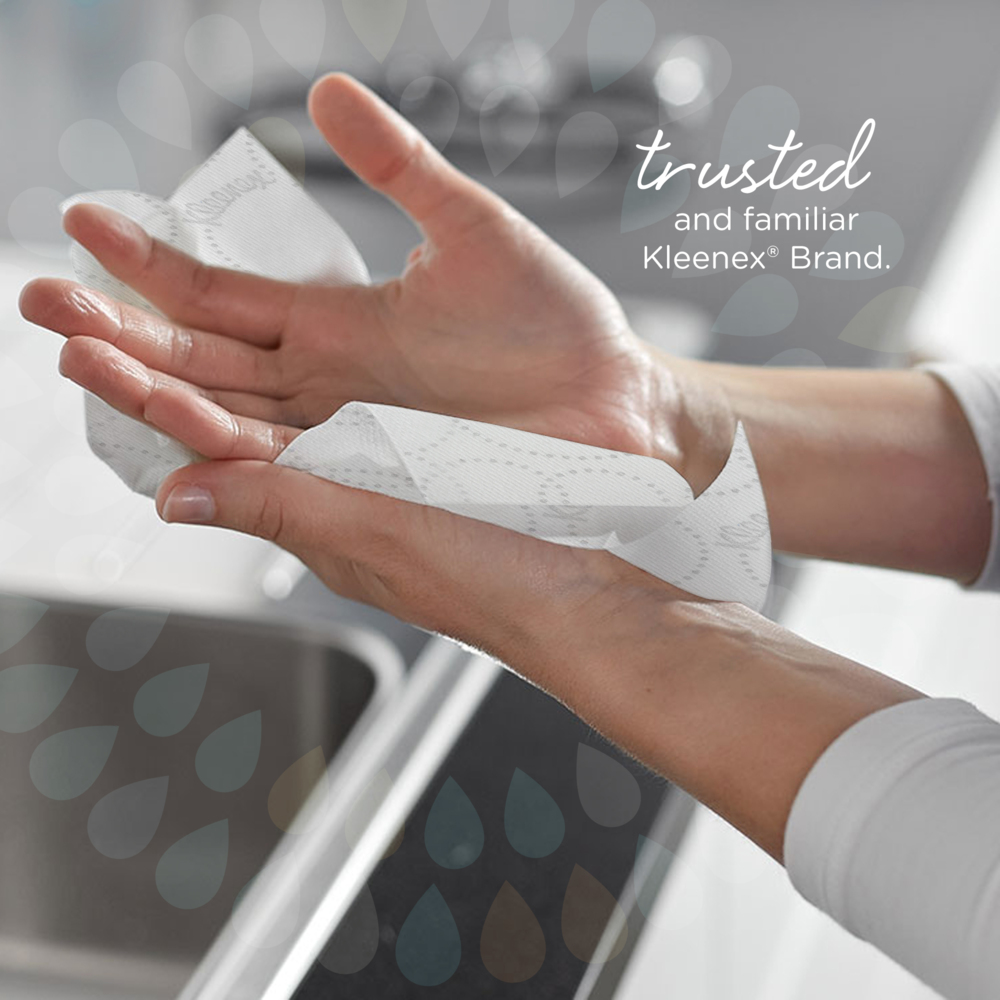 Kleenex® Сложенные полотенца для рук V-Fold, код 6789, 15 упаковок x 186 листов белой, двухслойной бумаги (всего 2790 шт.) - 6789