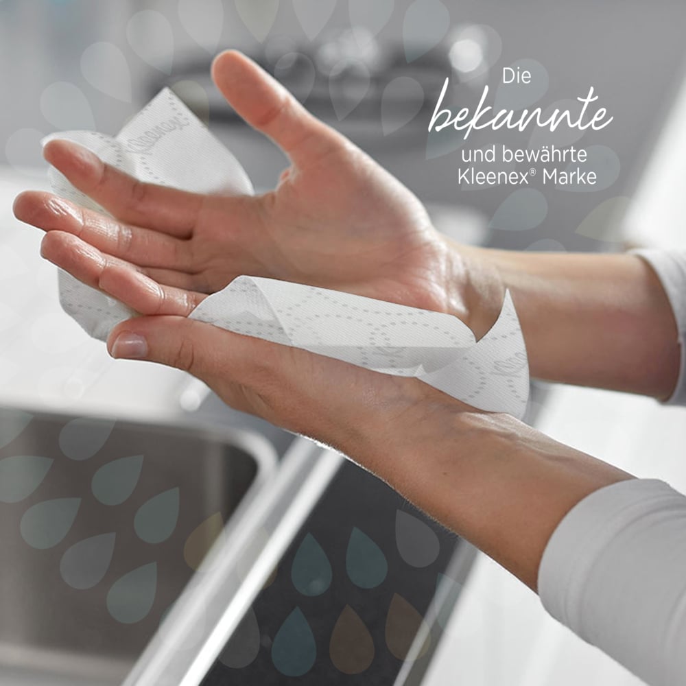 Kleenex® Ultra™ Сложенные полотенца для рук V-Fold, код 6710, 15 упаковок x 96 листов белой, трехслойной бумаги (всего 1440 шт.) - 6710