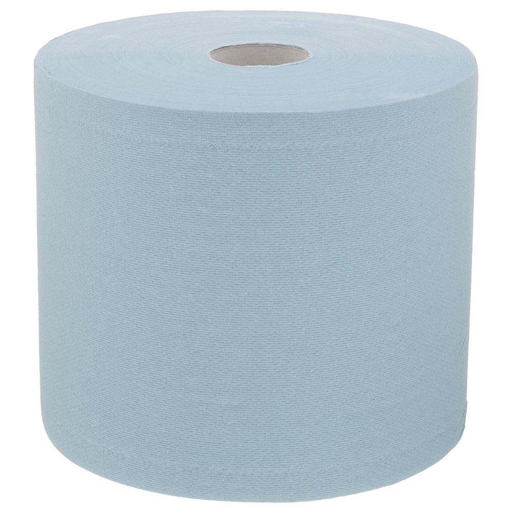 WypAll® L20 Cleaning and Maintenance Jumbo Roll Wiping Paper 7300 - Paper Roll for Cleaning - 1 Blue Roll x 500 Blue, 2 Ply Wiping Paper Sheets - 7300