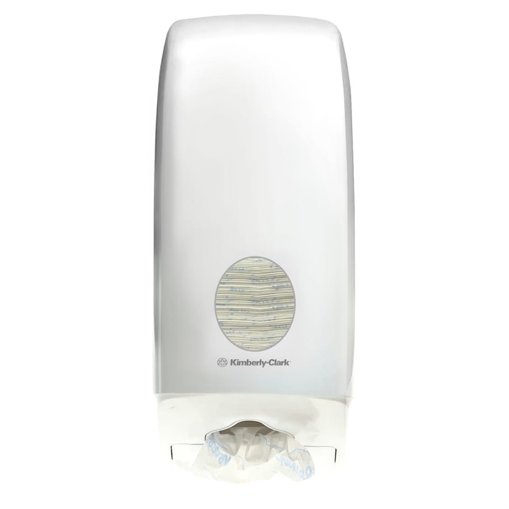 Aquarius™ Dispenser voor gevouwen toilettissue 6946 - 1 x witte dispenser voor losse vellen toiletpapier - 6946