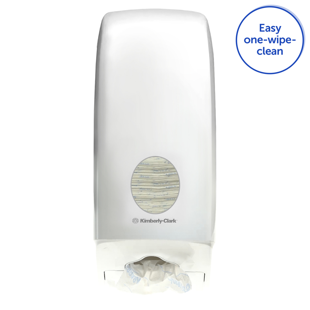 Aquarius™ Dispenser voor gevouwen toilettissue 6946 - 1 x witte dispenser voor losse vellen toiletpapier - 6946