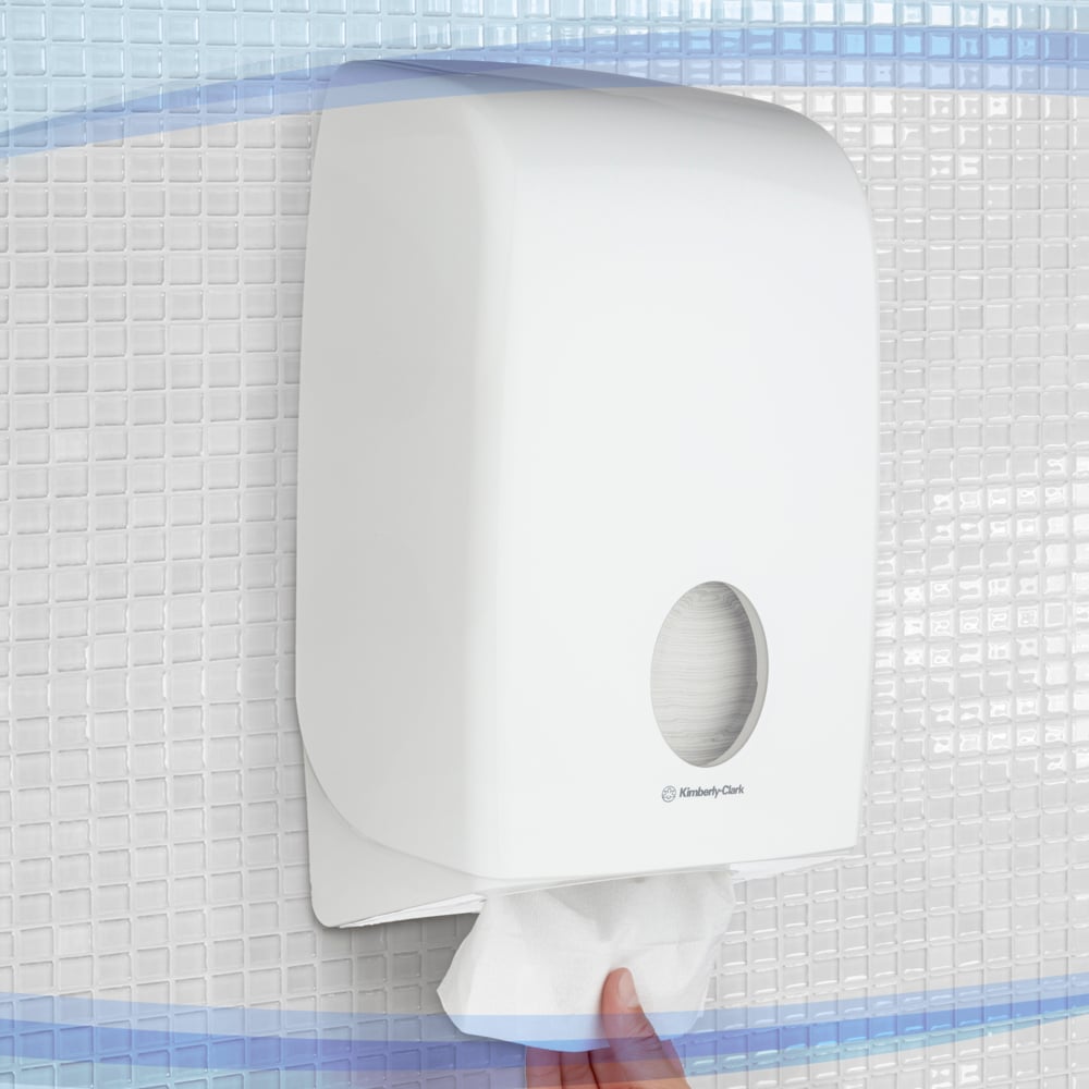 Dispenser di asciugamani intercalati Aquarius™ 6945 - 1 dispenser di panni di carta bianco - 6945