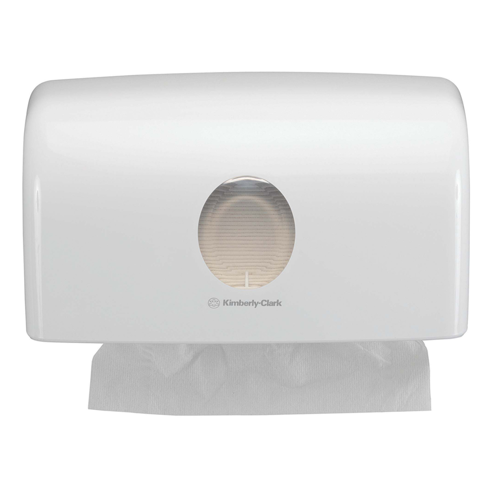 Aquarius™ Multifold Hand Towel Dispenser 6956 - 1 x White Compact Paper Towel Dispenser - 6956